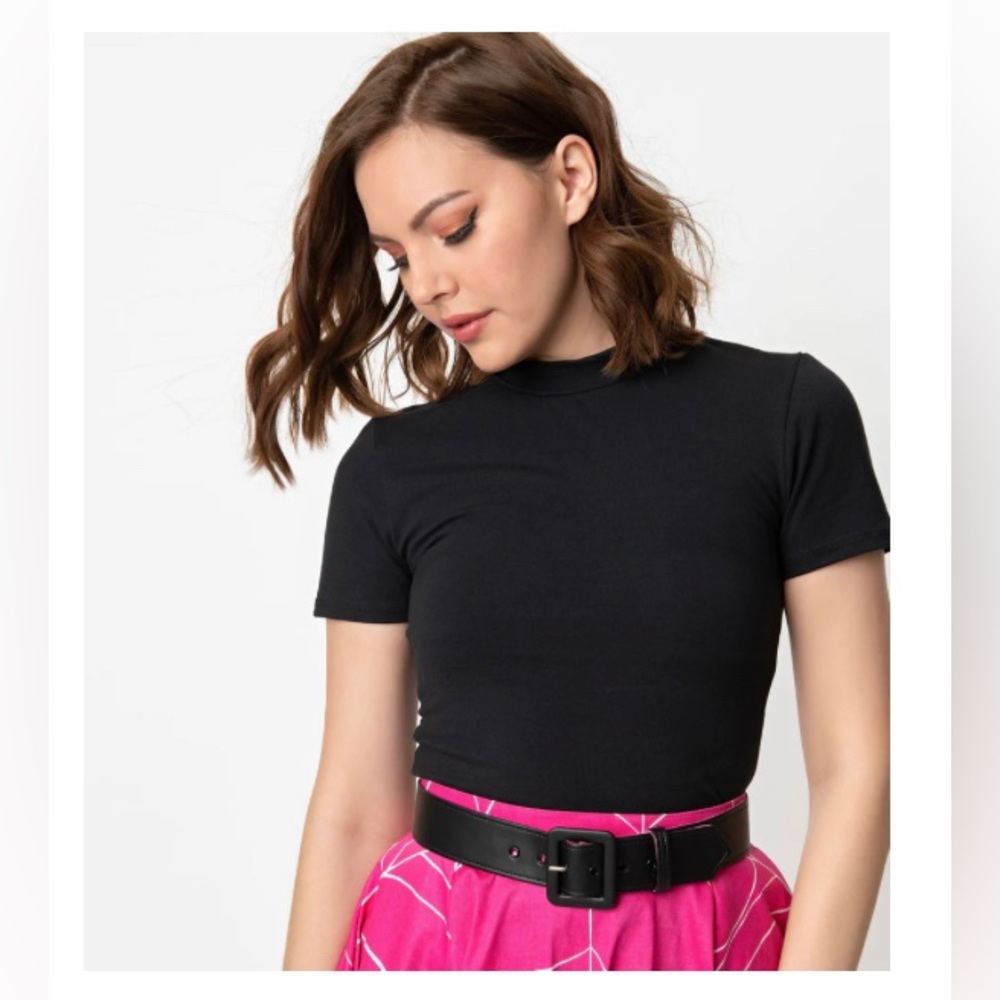 BAD GIRL CROP TOP IN BLACK - VIXEN BY MICHELINE PITT - LARGE